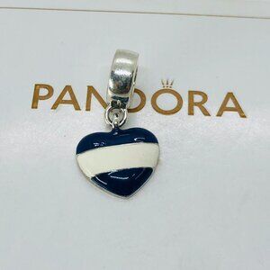 ✨🔥Pandora El Salvador Heart Flag Dangle Charm